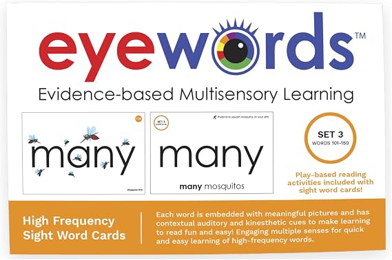 Multisensory Sight Word & Phonics Flash Cards, Set 3