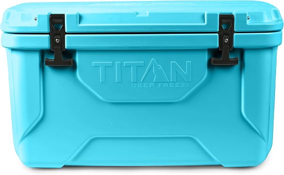 Titan Hard Ice Chest Cooler with Microban Protection - 20 Quarts (30 Can) Arctic Zone Cooler with Deep Freeze Insulation - Gray