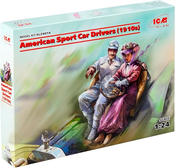 ICM ICM24014 1:24-American Sports Car Drivers (1910's) 2 Figs