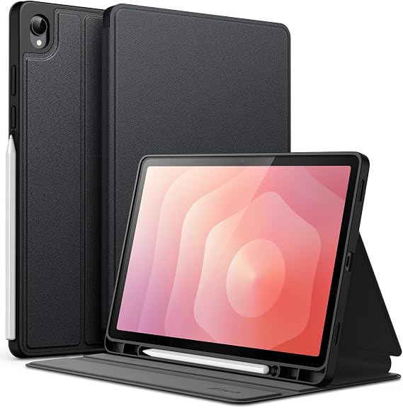JETech Folio Case for Samsung Galaxy Tab S11, Black | Multi-Angle Stand Cover, S Pen Holder, Slim Protective Cover, Auto Wake/Sleep
