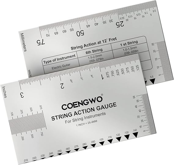 Guitar String Action Gauge, String Height Ruler Setup Measuring Tool Kits