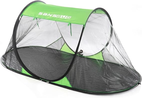 SANSBUG Screen Tent for One Person (Instant Pop up, Strong No-See-um Mesh, Durable Tarp Floor)