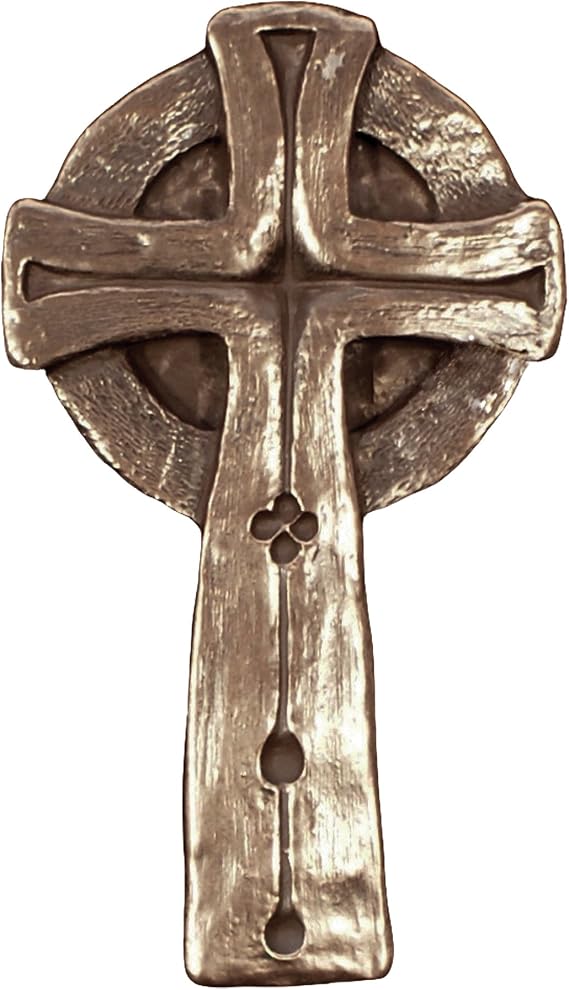 Wild Goose Celtic Cross Wall Hanging Glendalough Cross Resin Cast in Bronze Coating 5 1/2 Tall by 3 1/4 Inches Wide Ready To Hang Made in Ireland