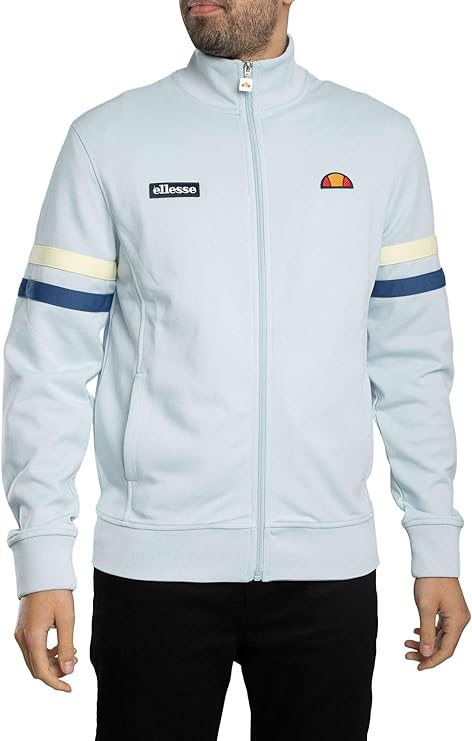ellesse Men's Roma Track Top Jacket Light Blue/Blue