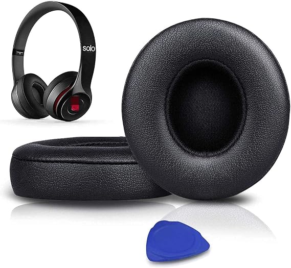 SoloWIT Earpads for Beats Solo 3 & Solo 2 On-Ear Headphones - Black