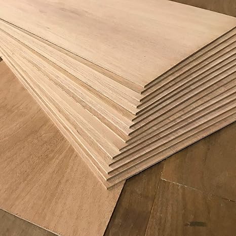 1/8" x 12" x 12" African Mahogany Plywood - Perfect Laser Cutting - Engraving - Cherokee Wood Products (8pcs)