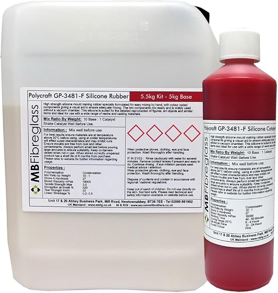 Polycraft GP-3481F RTV Silicone Mould Making Rubber 5.5Kg Kit