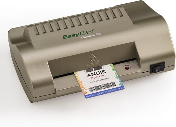 EasyIDea Premium ID Card and Badge Laminator | ML450 Mini Lam for ID Cards |