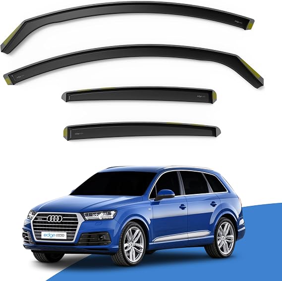 EdgeVisors Wind Deflectors for Audi Q7 MK2 Door 5 Door SUV 4pc Accessories | 4pc Set, In-Channel Rain Guards & Accessories