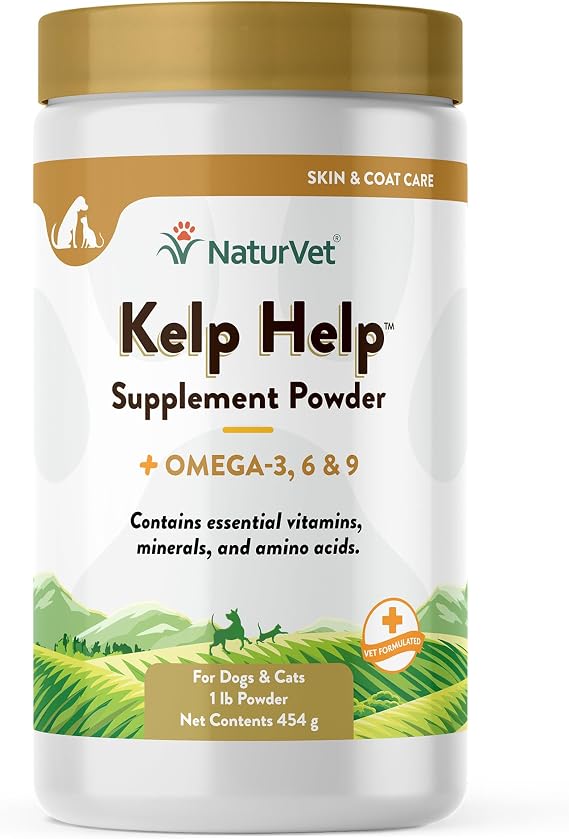 NaturVet Kelp Help Plus Omegas Skin and Coat Supplement for Dogs - 1 Pound