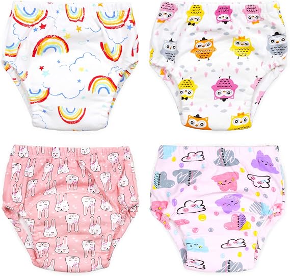 Potty Training Pants Girls 2T,3T,4T,Toddler Training Underwear for Baby Girls 4 Pack