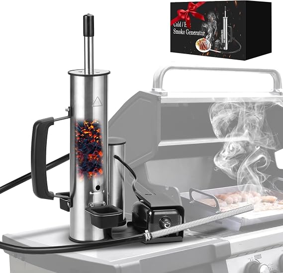 Electric Smoker Generator, Hot and Cold Smoker with Adjustable Air Pump