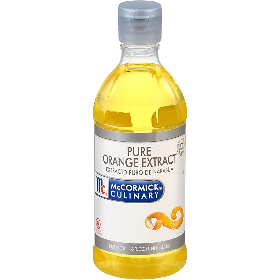 McCormick Culinary Pure Orange Extract, 16 fl oz - One 16 Fluid Ounce Bottle of Orange Flavoring for Baking, Cakes, Cookies, Fillings and Drinks