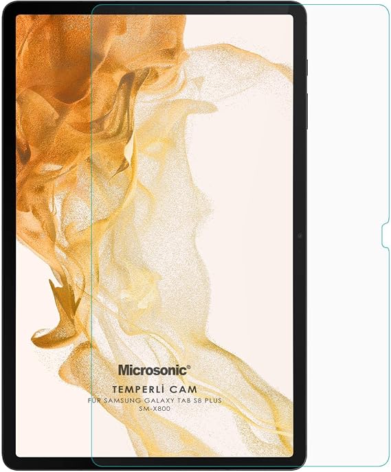 Microsonic Samsung Galaxy Tab S10 Plus X820 Tempered Glass Glass Screen Protector [Galaxy Tab S10 Plus X820 Compatible Screen Protector - Transparent]