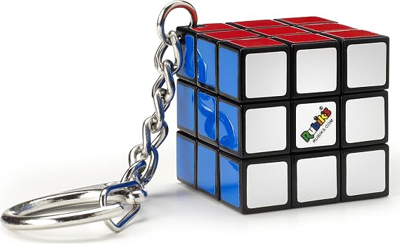 RUBIK'S Cube 3 x 3 Key Ring – Colourful Puzzle Game Rubik's – Mini Puzzle 3x3 Orginial Colour Matching – Classic Cube Problem Solving – Mini Version – 6064001 – Children's Toy 8 Years and Above