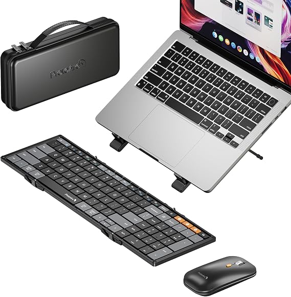 ProtoArc XKM01 CaseUp Foldable Bluetooth Keyboard Mouse Combo