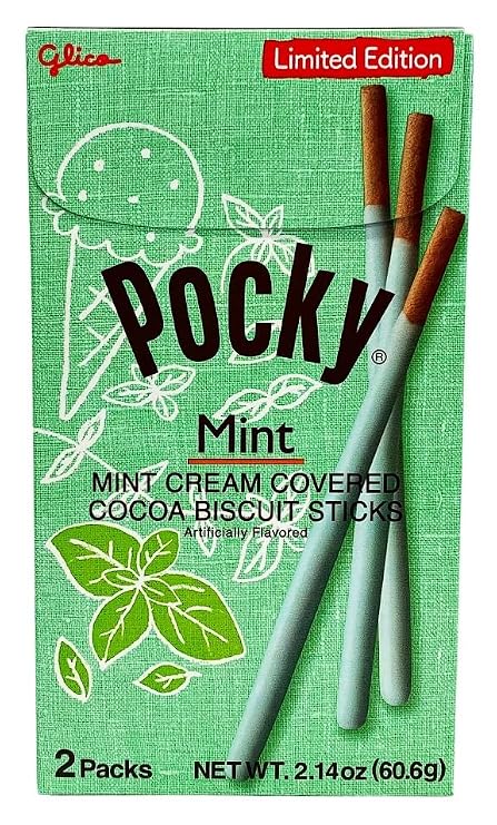 Pocky Mint Biscuit Sticks Classic Mint Chocolate Fusion (5-Pack)