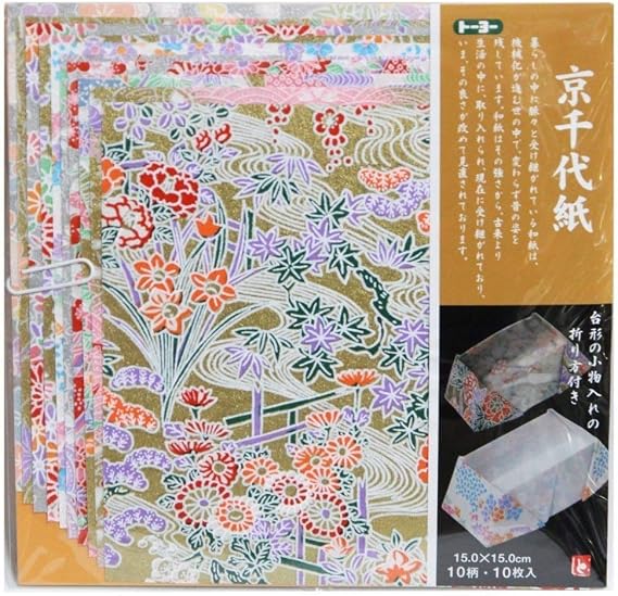 JapanBargain Yuzen Washi Chiyogami Origami Paper, #1444, 15 cm, 10 Sheet