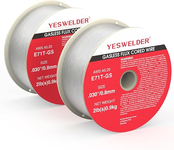 YESWELDER Gasless Flux Core MIG Wire, E71T-GS Mild Carbon Steel