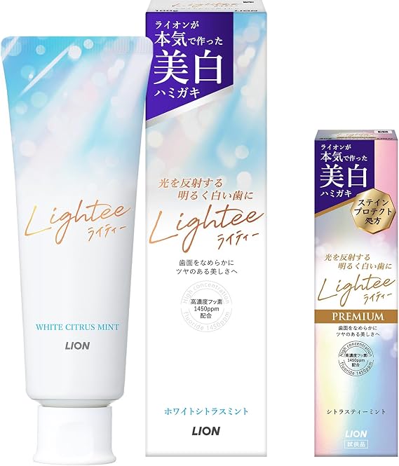 Lightee ライトイー Whitening Toothpaste White Citrus Mint Toothpaste 100g + Bonus Leaflet or Mini Toothpaste Exclusive