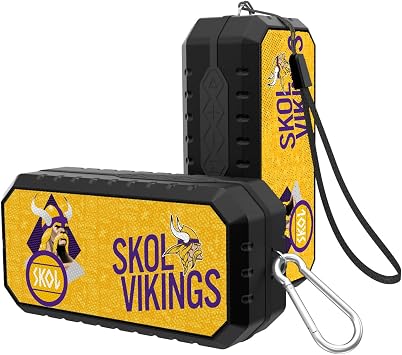 Keyscaper Black Minnesota Vikings Water Resistant Bluetooth Speaker