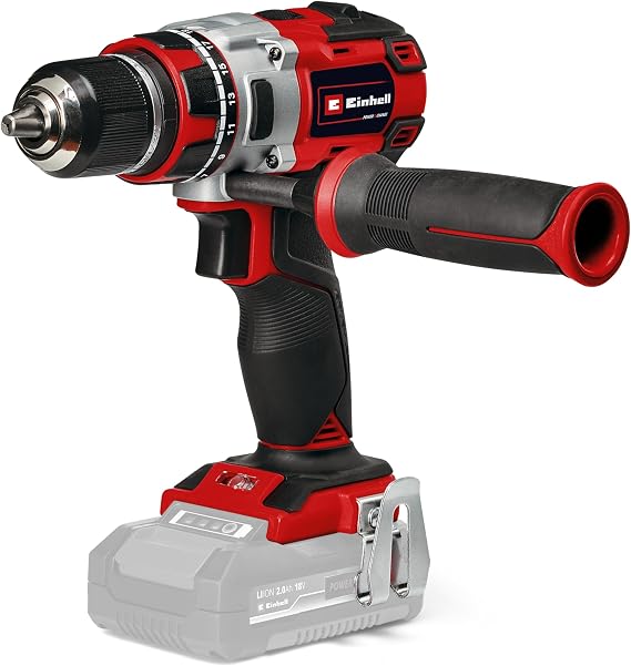 Einhell Profesyonel Akülü Matkap/Sürücü TP-CD 18/80 Li BL-Solo Power X-Change (18 V, kömürsüz, 80 Nm, 13 mm ayna, 2 hız, 19 tork seviyesi, matkap ayarı, aküsüz) | PXC | 18 V | Fırçasız | 80 Nm | 13 mm metal matkap aynası | 2 vites | 19+1 tork kademesi | pilsiz