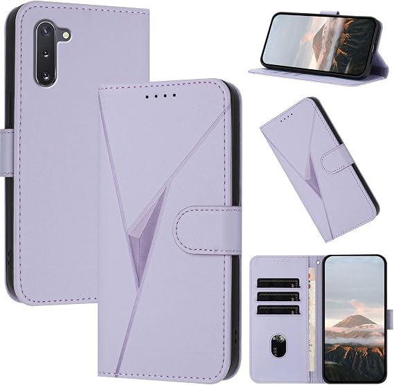 Case for Galaxy Note10, Book Style, Galaxy Note10 Case, Book Style, Triangular Pattern with Three-Dimensional Feel, Galaxy Note 10 Smartphone Case, Galaxy Note10 Mobile Cover, Comfortable