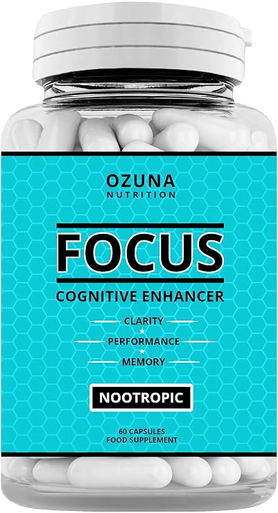 Focus Nootropic Supplement for Memory Brain Support – Natural Nootropic for Cognitive Support, Energy, Mental Clarity, and Concentration Boost – 60 Capsules