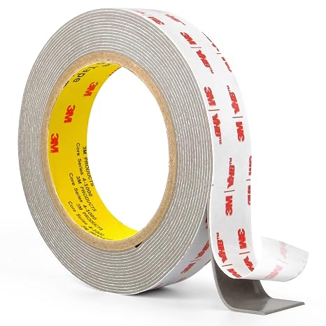 Double Sided Tape, 3M Heavy Duty Mounting Tape, 20Feet Length 0.95 Inch Width, Waterproof VHB Foam Tape for LED Strip Lights, Car, Home, Outdoor and Office Decor(4941)