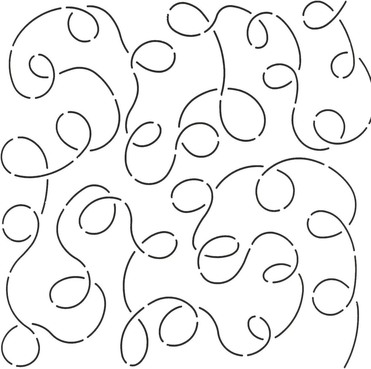 Quilting Creations Large Loop Background Quilt Stencil, 11"