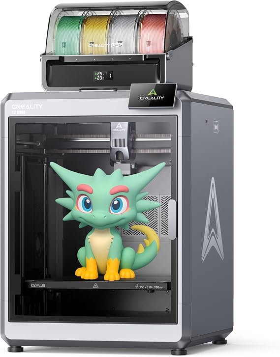 Creality K2 Plus Combo 3D Printer, Multi Color Printing with CFS Max 600mm/s Fast Printing,Dual AI Cameras, Full-auto Leveling, Ready-to-Use FDM 3D Printers, Large Build Volume 350x350x350mm