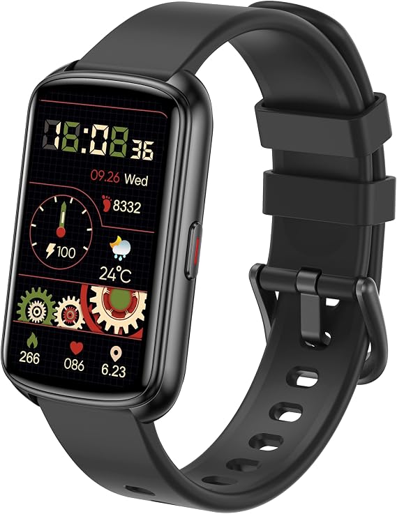 Fitness Tracker, 1.47"Smartwatch with Heart Rate&SpO2 for Android iOS | 1.47"slim fitness tracker with 24/7 heart rate and SpO2 monitor, 5ATM waterproof, 25 sports modes, and 5-7 days battery life.