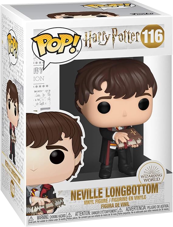 Funko Pop! Harry Potter: Harry Potter - Neville with Monster Book, Multicolor, Model:48068