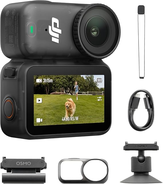DJI Osmo Nano Standard Combo (64GB), 4K Wearable Camera, 1/1.3 Sensor