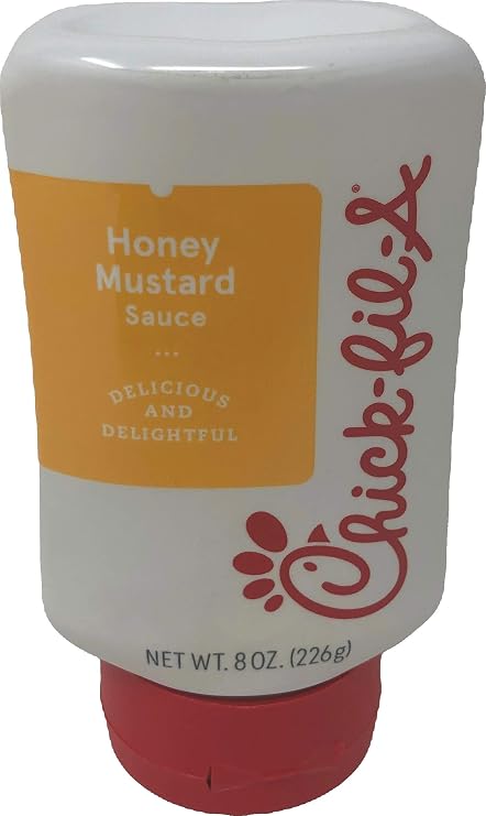Chick-Fil-A Sauce 8 oz. Squeeze Bottle - resealable Container for Dipping, Drizzling, and Marinades (Honey Mustard)