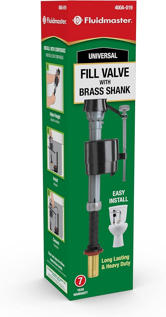 Fluidmaster 400A Brass Shank Universal Toilet Fill Valve