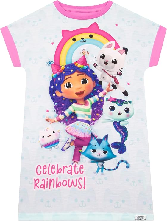 DreamWorks Gabbys Dollhouse Nightgown | Gabby Cat Girls Nightgowns | Girls' Nightgowns & Sleep Shirts