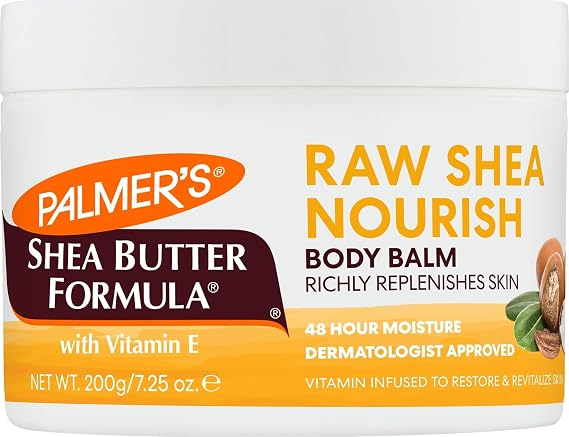 Palmer's Raw African Shea Body Butter, Dry Skin Moisturizer (7.25 Oz) | Soothing and Nourishing Body Moisturizer for Rough Skin, Suitable for Sensitive & Eczema-Prone Skin, 48hr Moisture