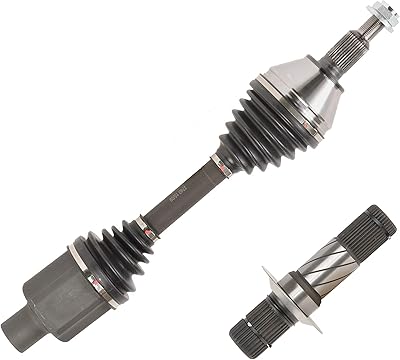 1 New DTA Front Left Side CV Axle  1 Intermediate Stub Shaft Compatible with 2012-2017 Ram 1500, 4x4, Driver Side