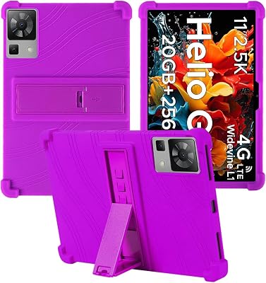 for DOOGEE T35 DOOGEE T30SE DOOGEE T30S DOOGEE T40 Tablet 11 Inch Android Tablets Case,BOVUGAC Soft Silicone Adjustable Stand Shockproof Kids Friendly for DOOGEE 11 TabletsPurple