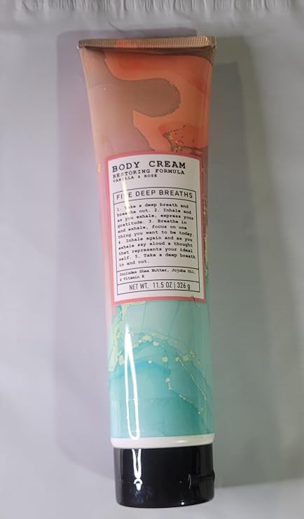 Body Cream with Vanilla and Rose Scent, 11.5 oz