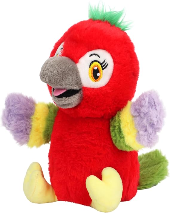Talking Parrot Repeat What You Say Musical Stuffed Animal Shaking Singing Plush Toy Electric Interactive Animated Plushies for Kids Girls Boys Birthday