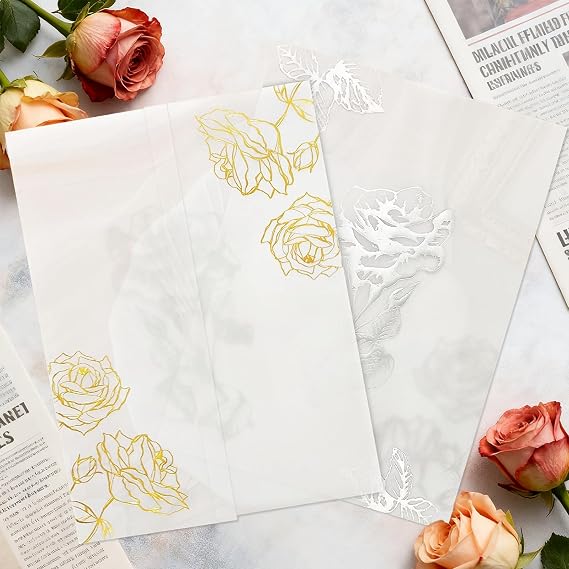 70 Pack Vellum Jackets for 5x7 Invitations | Pre Folded Vellum Paper 5x7 for Wedding Invitation Accessories, Translucent Wraps for Wedding Birthday Baby Shower