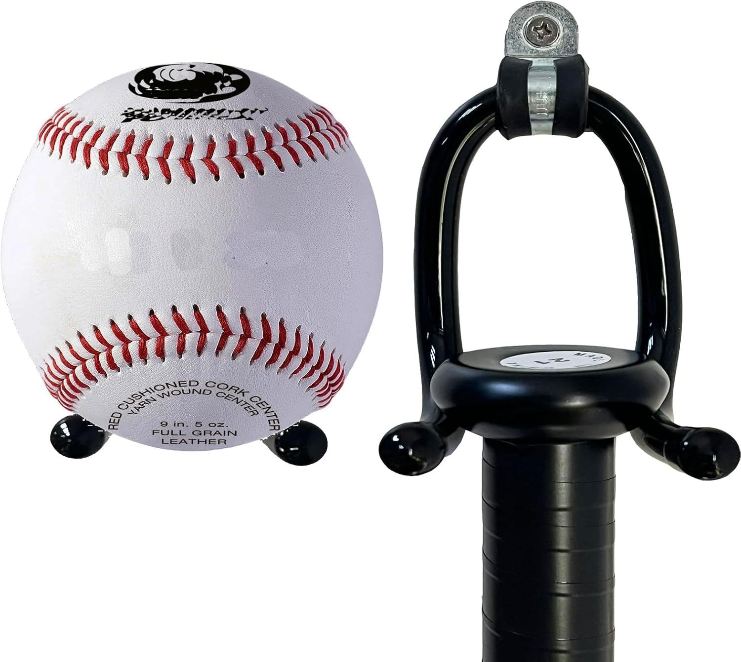 Pmsanzay 2 Pack Baseball Holder, Baseball Bat Wall Mount, vertical bat Display Stand,Ball Storage Rack,Softball Brackets for Sports Memorabilia bat and Ball Storage Rack, Black,No Bat & Ball