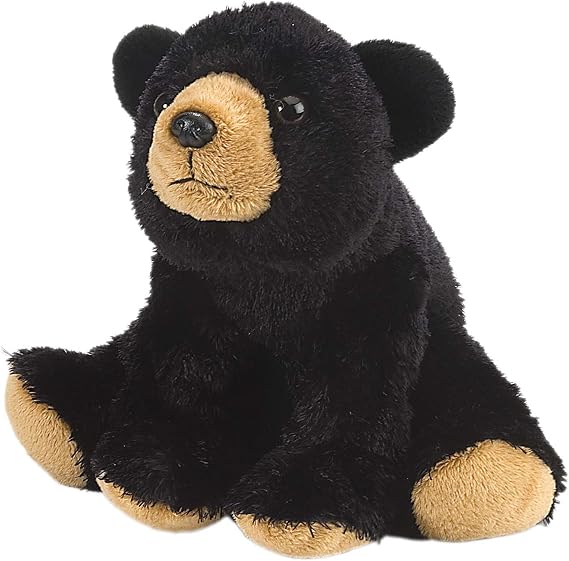 Wild Republic Black Bear Plush, Stuffed Animal, Plush Toy, Gifts for Kids, Cuddlekins, 8 Inches