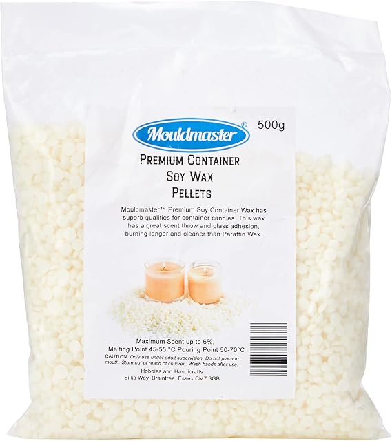Mouldmaster Premium Container Soy Wax Pellets 500g, White/Cream