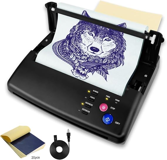 Tattoo Stencil Printer with 20pcs Free Tattoo Stencil Transfer Papers