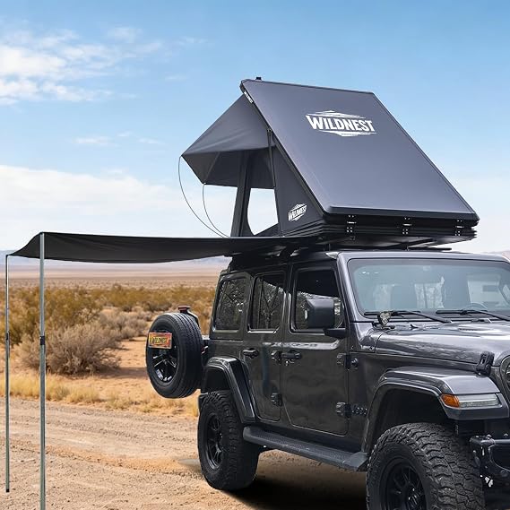 SkyRise Pro Rooftop Tent Hard Shell, 2-3 Person Aluminum Pop Up Roof Tent