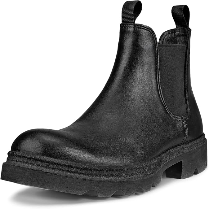 ECCO Men's Grainer M Chelsea Boat, Black, 7.5 UK