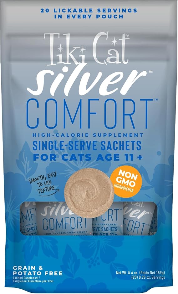 Tiki Cat SilverTM Comfort Chicken & Chicken Liver Recipe 5.6 oz. (20/.28oz) (20 Sachets)